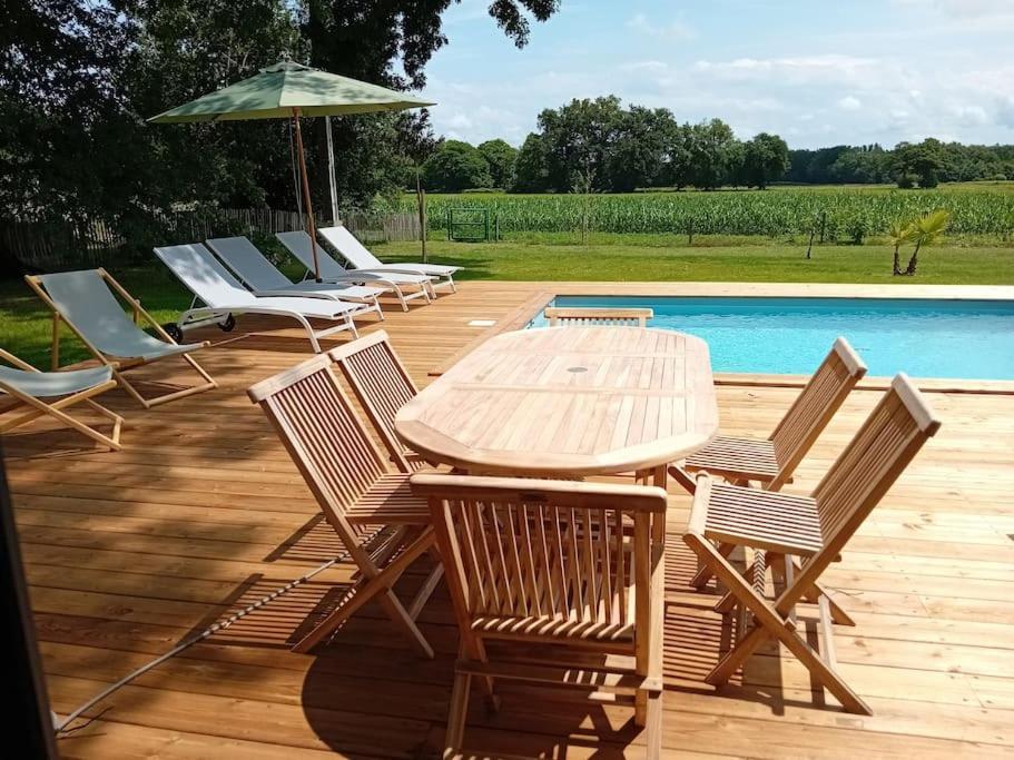 Maison Neuve Avec Piscine Chauffee, 4 Kms De Contis Plage Saint-Julien-en-Born Esterno foto
